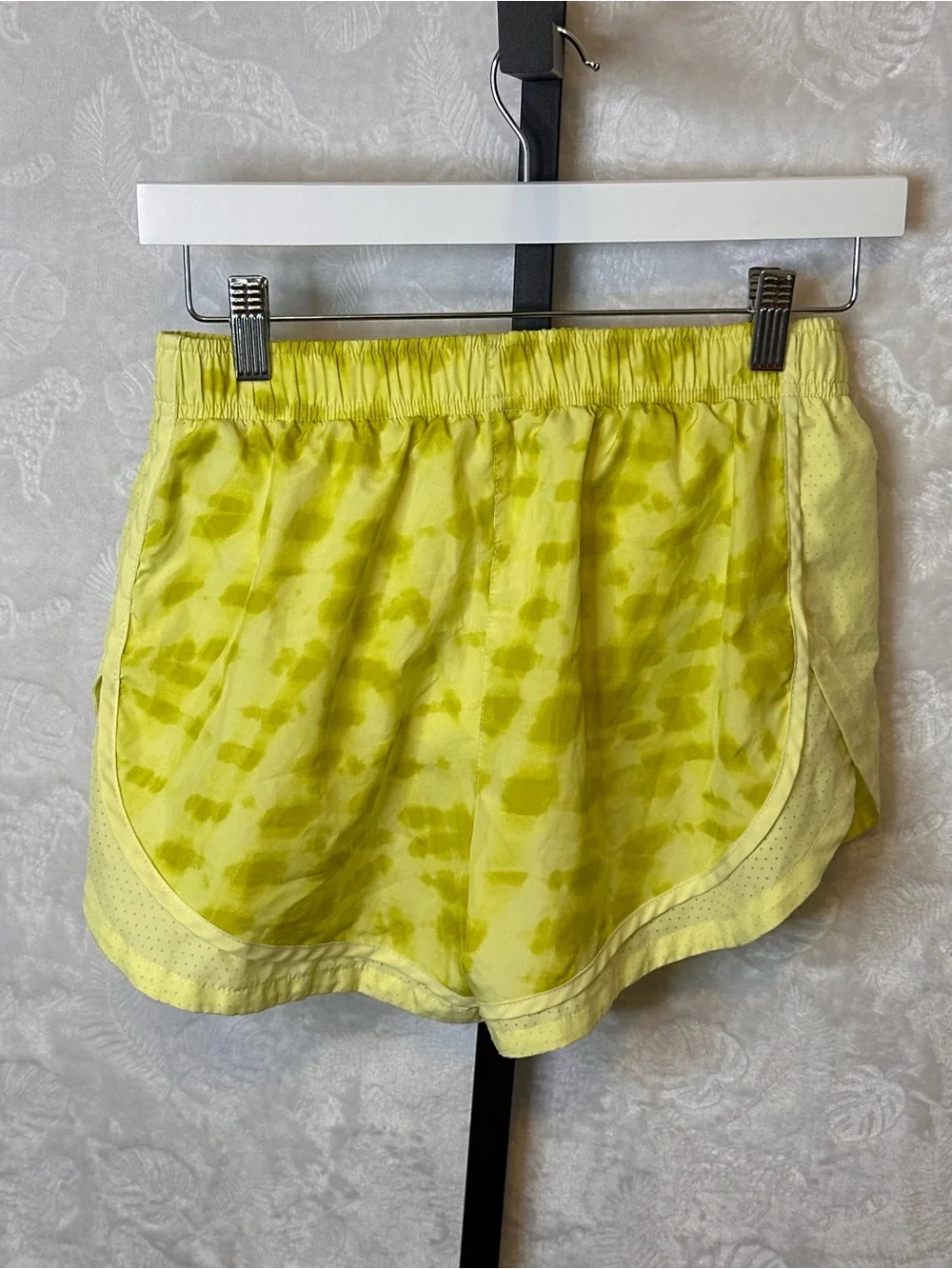 Nike Neon‎ Yellow Tie-Dye Running Shorts